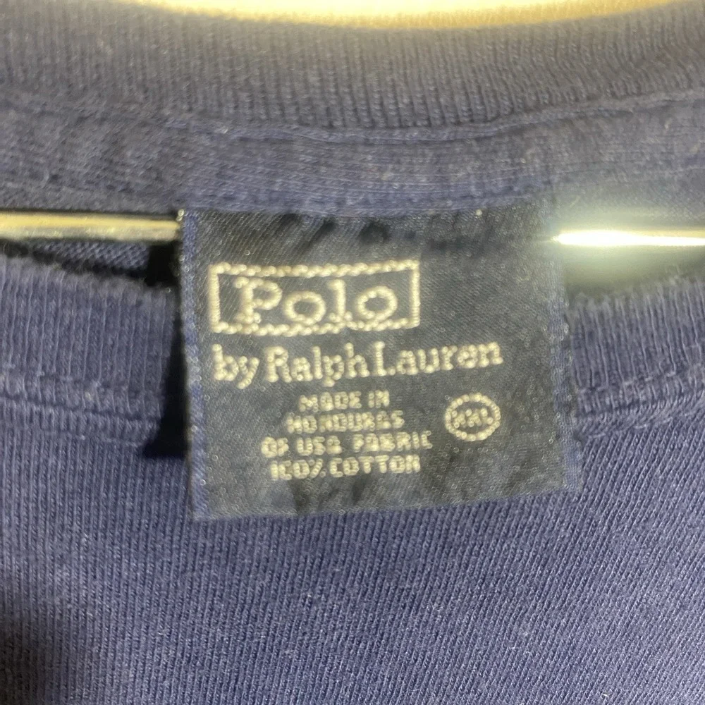Polo‎ Ralph Lauren Long Sleeve Navy Blue Shirt Men's XXL Red Pony Logo